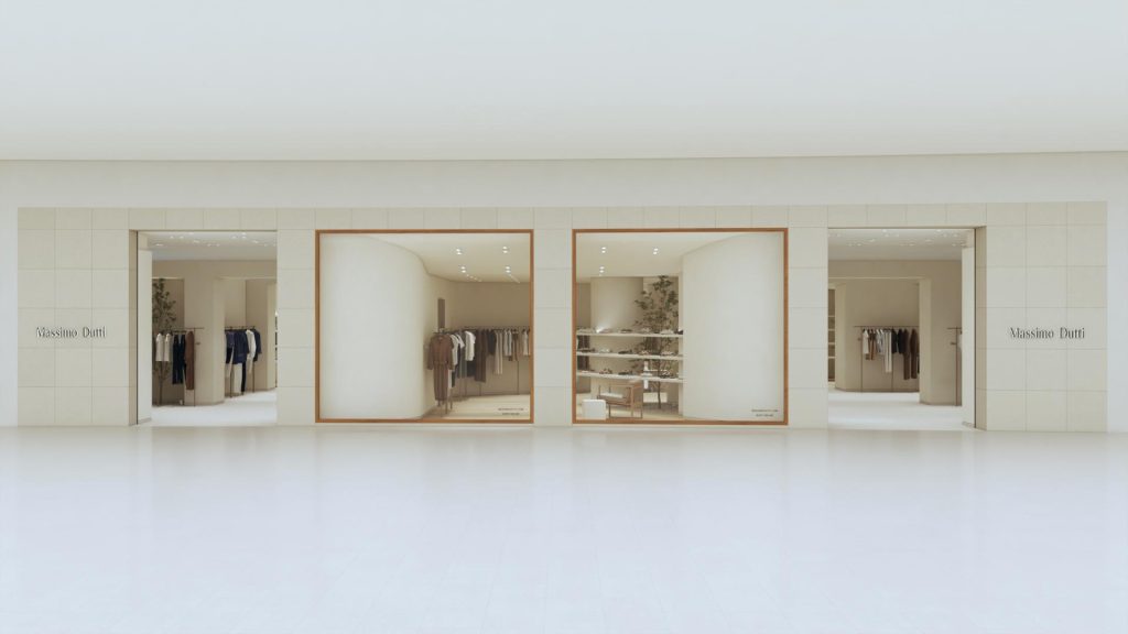 Fatada magazin Massimo Dutti Bucuresti Baneasa