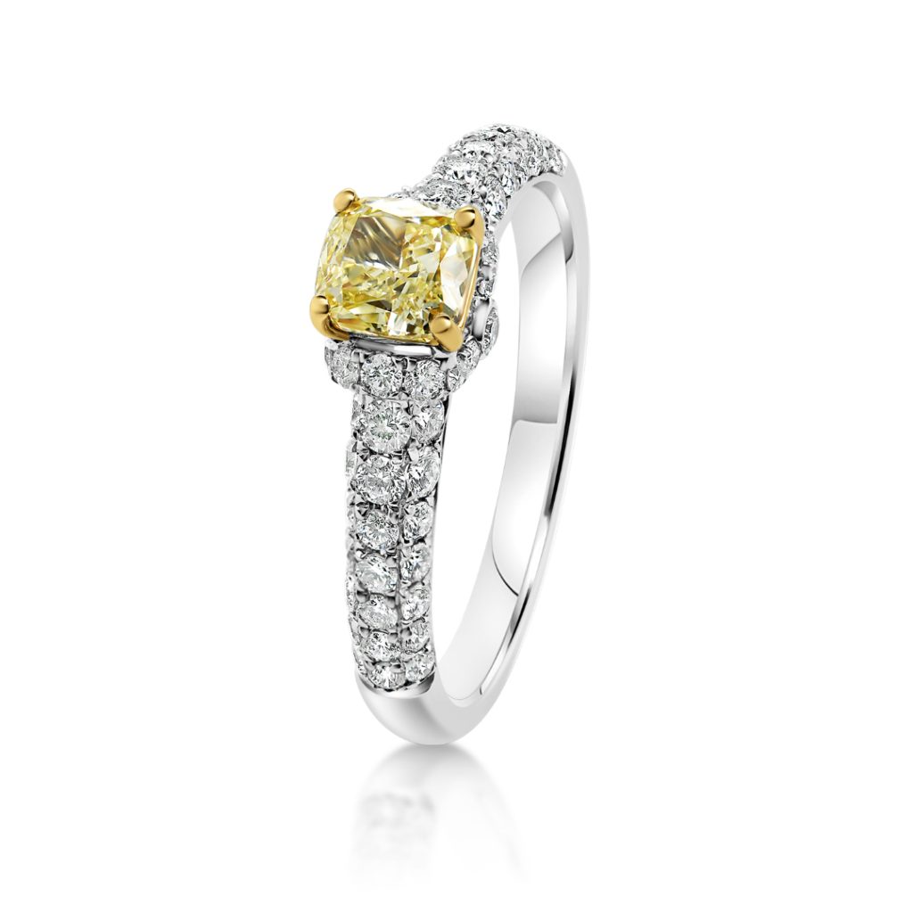 Inel de logodna cu diamant galben STIL Diamonds 3