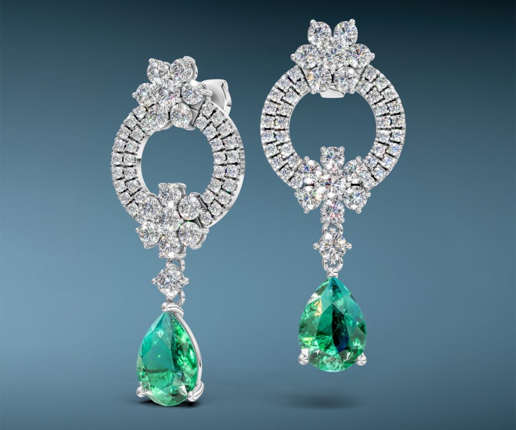 INNA, feline și pietre prețioase naturale în noua campanie STIL Diamonds 10 Cercei cu diamante si smaralde naturale STIL Diamonds 1