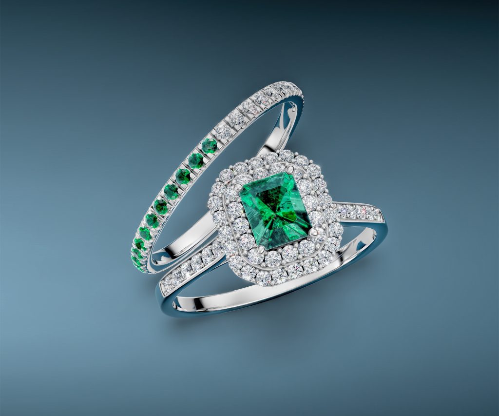 INNA, feline și pietre prețioase naturale în noua campanie STIL Diamonds 7 inele cu diamante si smaralde naturale STIL Diamonds