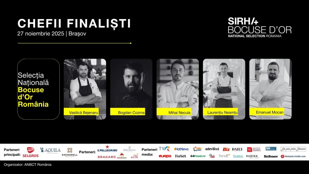 România intră în circuitul mondial Bocuse d’Or. Care sunt echipele aflate în selecția națională la Bocuse d’Or Europe 2026 6 Bocuse dOr Romania chefii finalisti